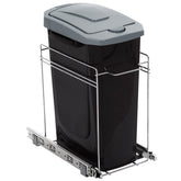 Lixeira Aramada em Aço Inox Preta com Corrediça Deslizante 15 Litros para Armário Masutti